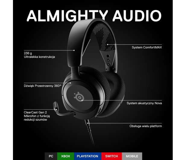 STEELSERIES Arctis Nova 1 - 1065994 - zdjęcie 3
